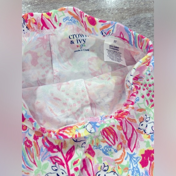 Crown & Ivy Kids- Spring Bunny Leggings- Size 3T - Picture 6 of 6